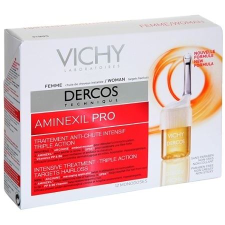 VICHY Dercos AMINEXIL PRO для ЖЕНЩИН Интенсивное средство против выпадения волос тройного действия для женщин