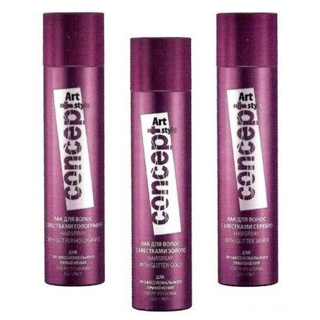 Concept Art Style Hairspray with Glitter Лак для волос с блестками