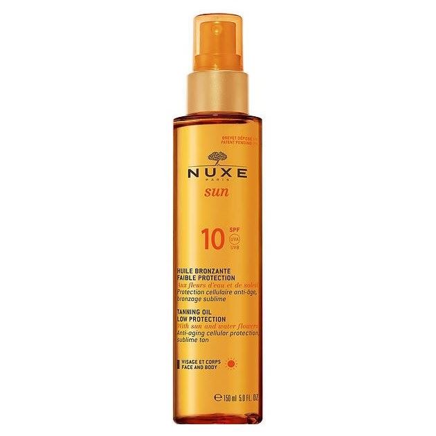 Nuxe Sun Тонирующее масло SPF 10 Нежное тонирующее масло для лица и тела SPF 10