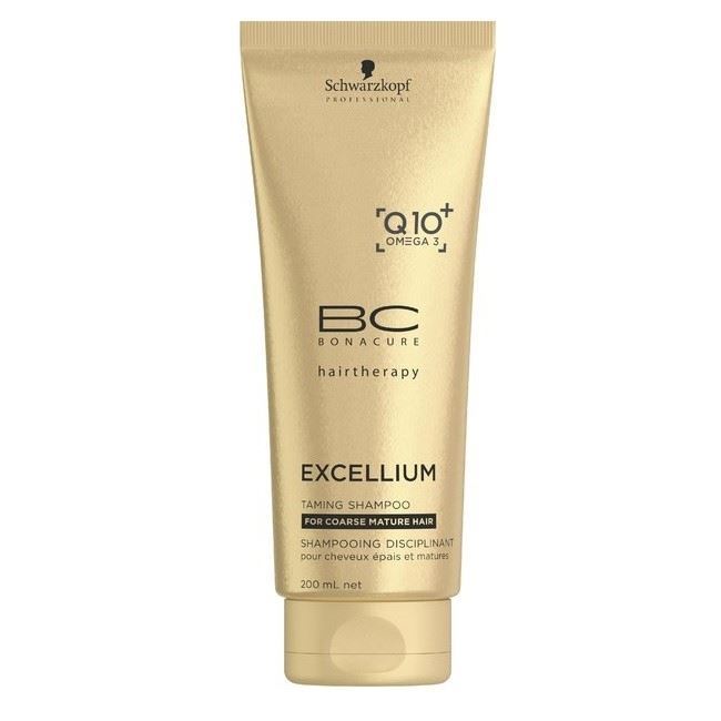 Schwarzkopf Professional Bonacure Excellium Taming Q10+ с Omega 3 Shampoo Шампунь смягчающий для жестких и окрашенных зрелых волос