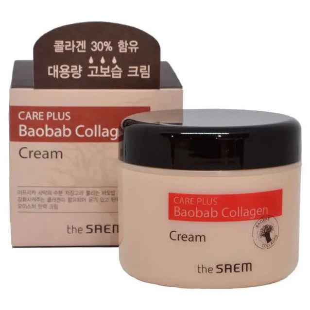 The Saem Face Care Care Plus Baobab Collagen Cream Крем коллагеновый баобаб 