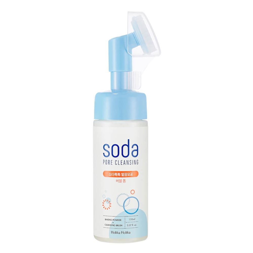 Holika Holika Cleansing Soda Tok Tok Clean Pore Bubble Foam Воздушная пенка для лица с содой и силиконовой щеточкой