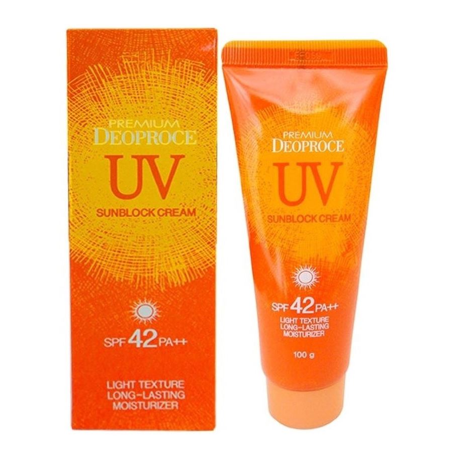 Deoproce Creams  Premium UV Sun Block Cream SPF42 PA++ Cолнцезащитный крем для лица и тела SPF42 PA++ 