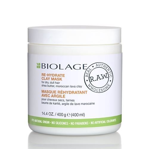 Matrix Biolage ScalpTherapie R.A.W. Re-Hydrate Clay Mask  Детокс-маска для увлажнения сухих волос с маслом ши и марокканской вулканической глиной