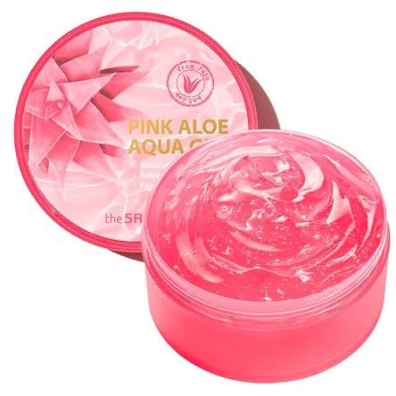 The Saem Face Care Pink Aloe Aqua Gel Освежающий и успокаивающий гель с алоэ