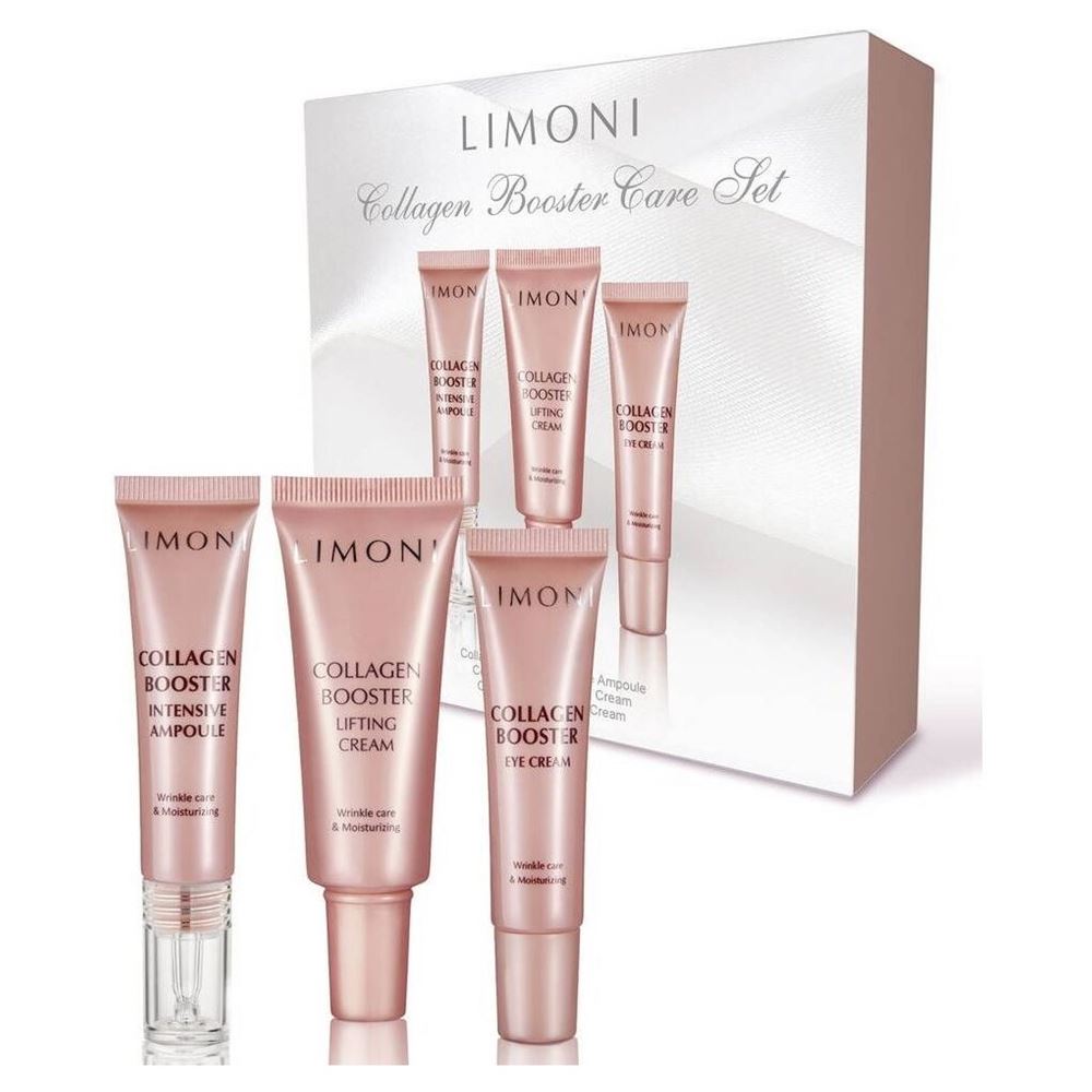Limoni Gift Sets Набор Collagen Booster Care Set  Набор: крем, крем для кожи вокруг глаз, ампулы
