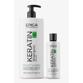Epica Professional Intense Moisture Keratin Pro Shampoo Шампунь для реконструкции и глубокого восстановления волос с гидролизованным кератином, комплексом KERAVIS™ и аминокислотами