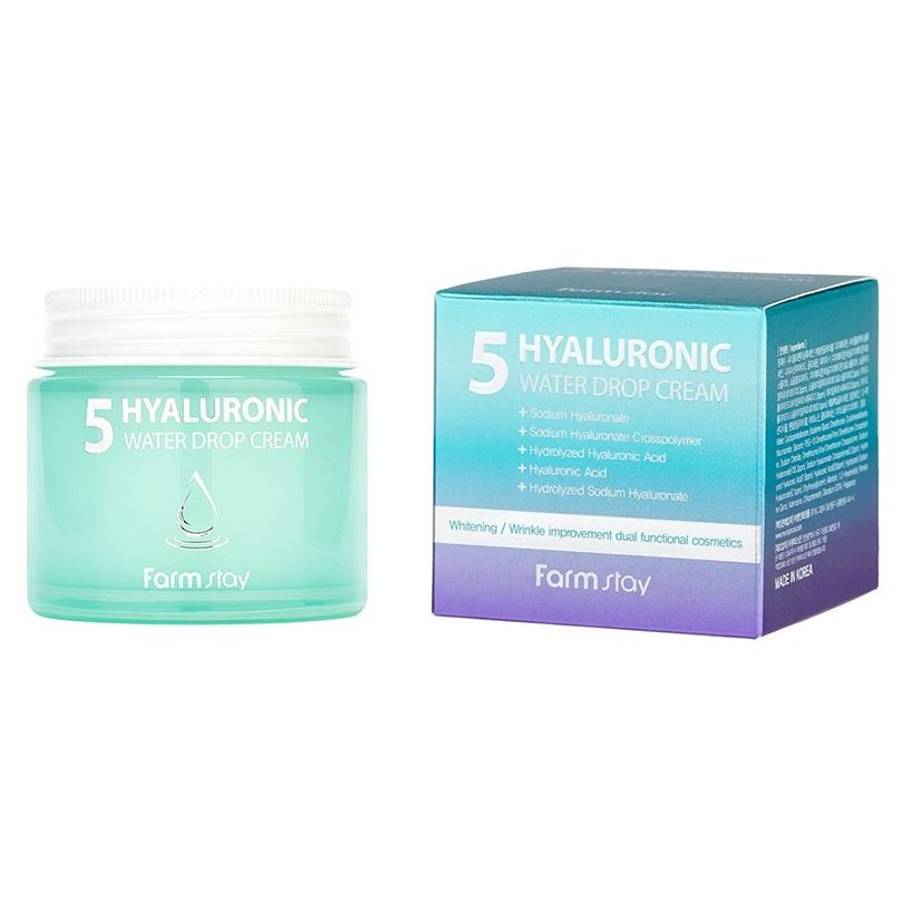 FarmStay Skin Care Hyaluronic 5 Water Drop Cream Крем суперувлажняющий для лица с гиалуроновым комплексом
