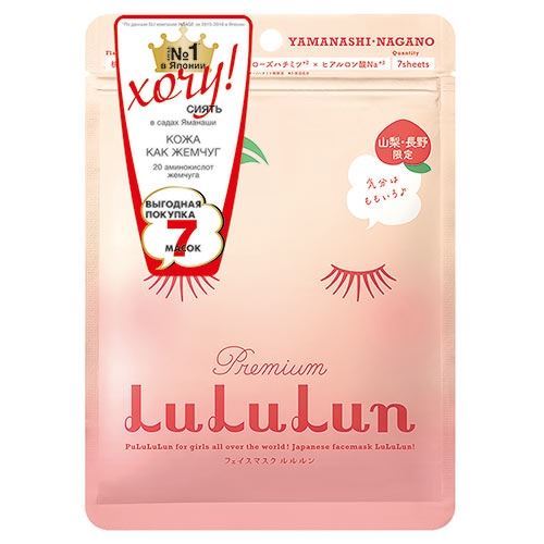 LuLuLun Masks Premium Face Mask Peach Маска для лица увлажняющая и улучшающая цвет лица «Персик из Яманаси»