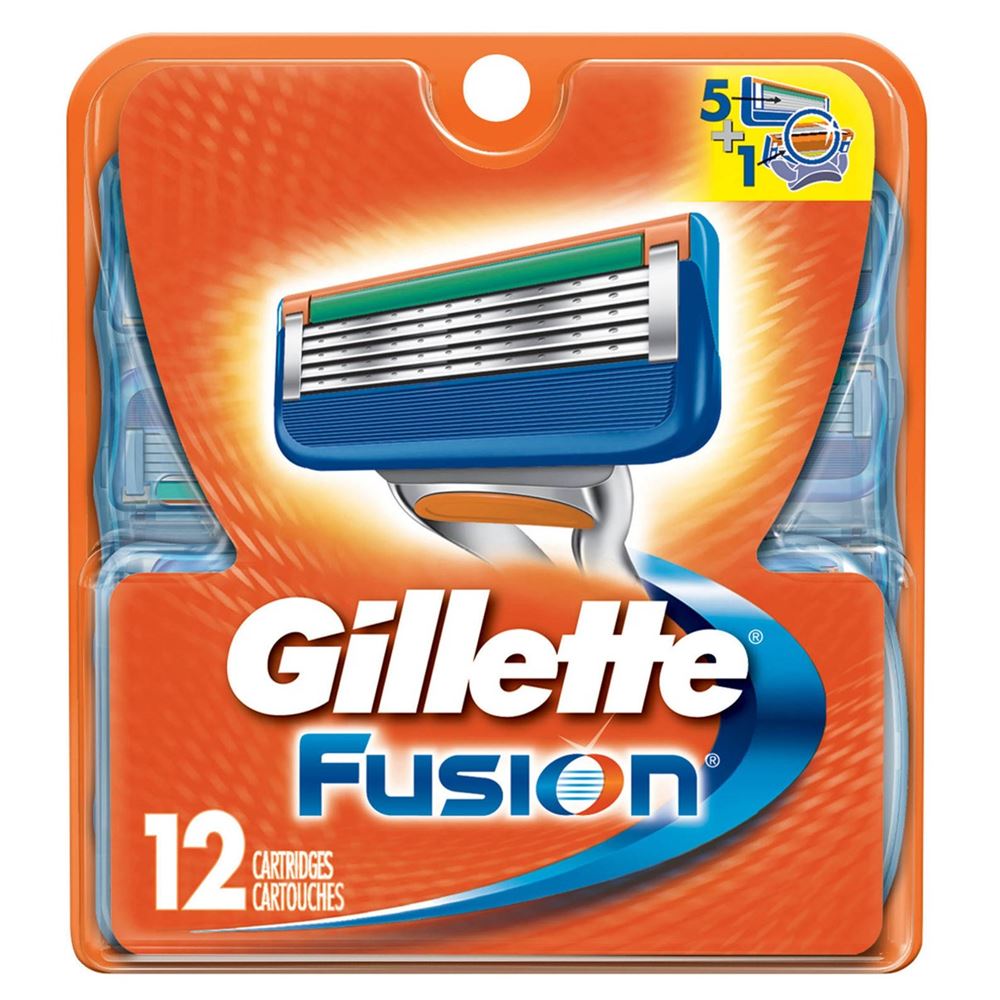 Gillette Бритвенные системы Fusion - 12 Сменных Кассет Набор сменных кассет для бритья Fusion