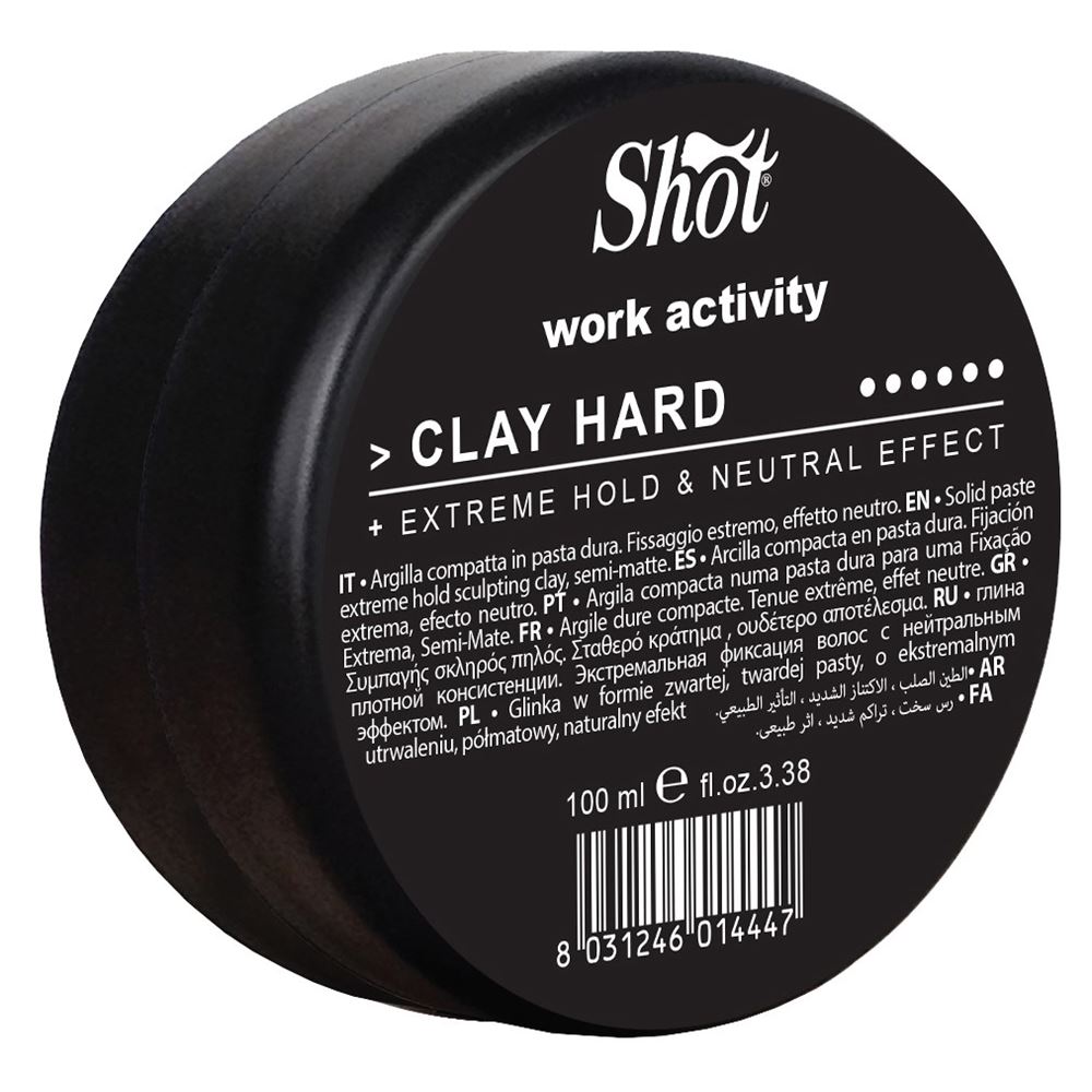 Shot Work Activity Clay Hard Extreme Hold & Neutral Effect Глина для укладки волос