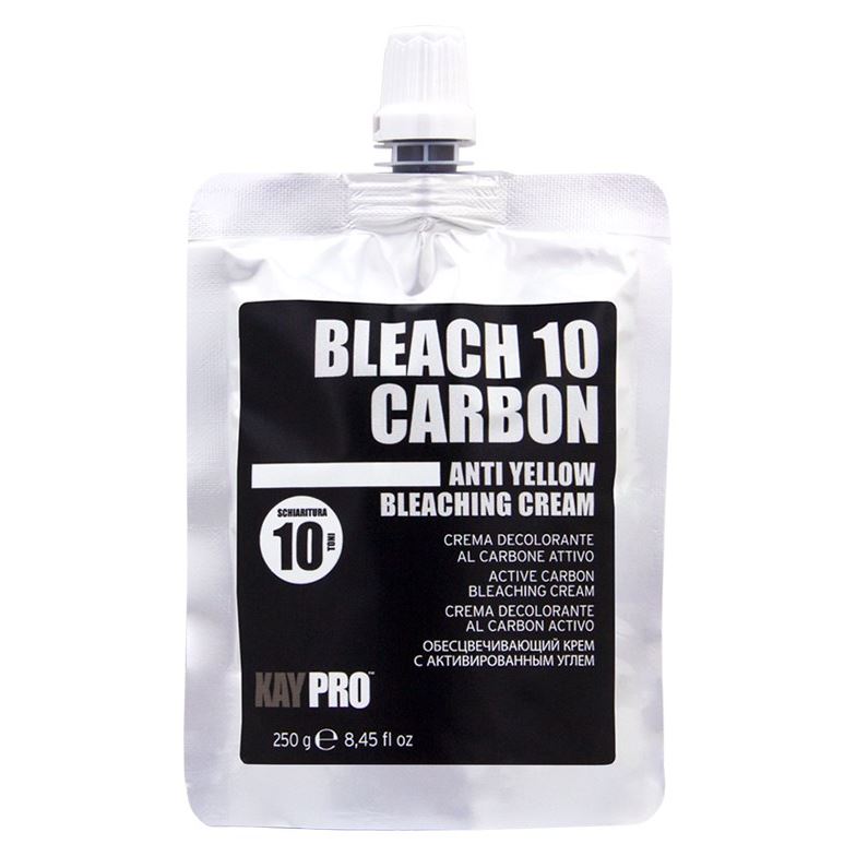 KAYPRO Coloring and Perm Bleach 10 Carbon - Anti-Yellow Bleaching Cream Обесцвечивающий крем до 10 оттенков с активированным углем
