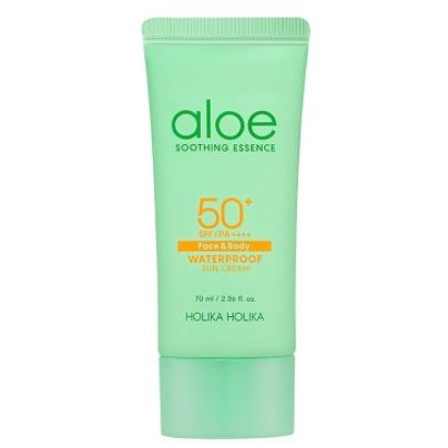 Holika Holika Aloe Aloe Waterproof Sun Cream SPF 50+ PA ++++  Солнцезащитный крем с алоэ 