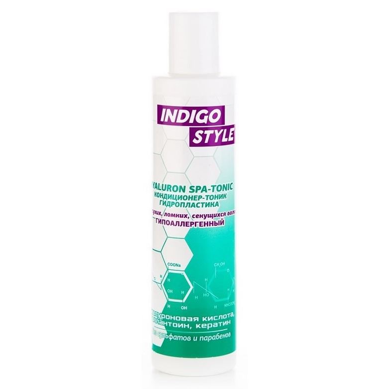 Indigo Style Shampoo & Balsam Hyaluron Spa-Tonic Кондиционер-тоник гидропластика для сухих, ломких, секущихся волос гипоалергенный 