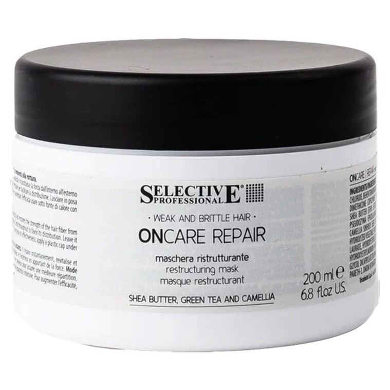 Selective Professional ONcare TECH OnCare Repair Restructuring Mask pH 3.0-4.5 Маска интенсивного действия для хрупких, поврежденных или склонных к ломкости волос 