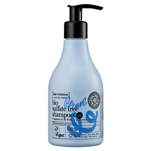 Natura Siberica Уход за волосами Professional Hair Evolution BE-Curl Bio Sulfat Free Shampoo: гладкость & блеск Шампунь безсульфатный для непослушных вьющихся волос "BE-Curl гладкость & блеск"