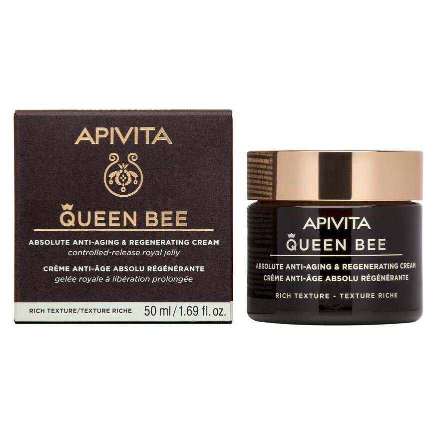Apivita Queen Bee Queen Bee Absolute Anti-Aging & Regenerating Cream rich texture Комплексный регенерирующий крем с насыщенной текстурой