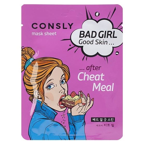 Consly Face Care Bad Girl Good Skin Mask Sheet after Cheat Meal Тканевая маска после читмила