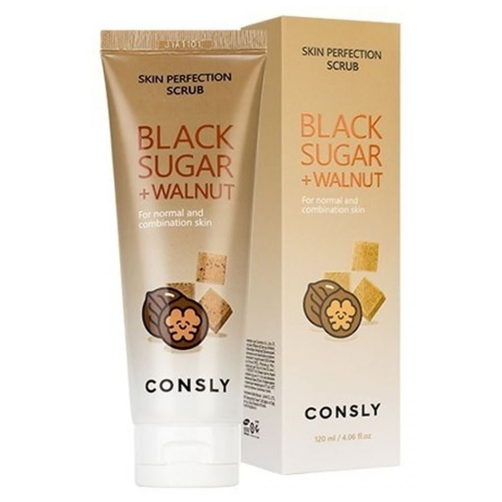 Consly Face Care Black Sugar & Walnut Skin Perfection Scrub  Скраб для лица с черным сахаром и экстрактом грецкого ореха
