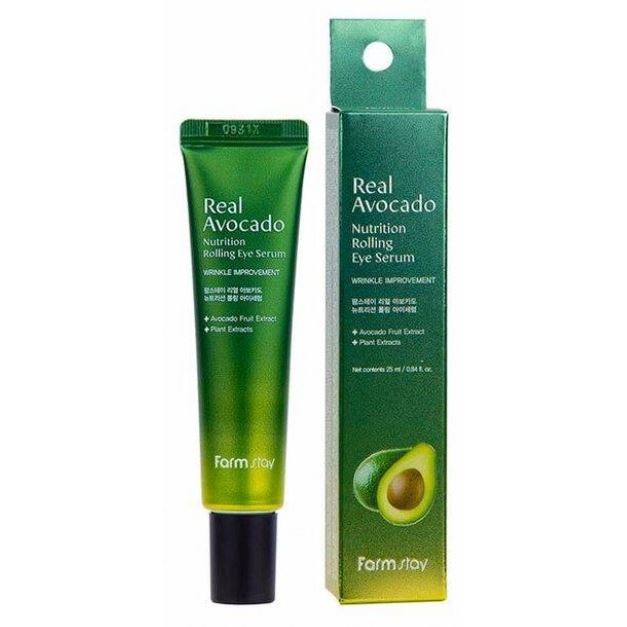 FarmStay Skin Care Real Avocado Nutrition Rolling Eye Serum Сыворотка-роллер для кожи вокруг глаз с экстрактом авокадо