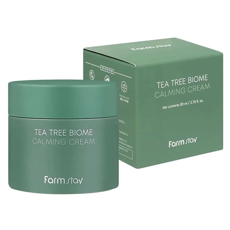 FarmStay Skin Care Tea Tree Biome Calming Cream Крем успокаивающий с экстрактом чайного дерева 