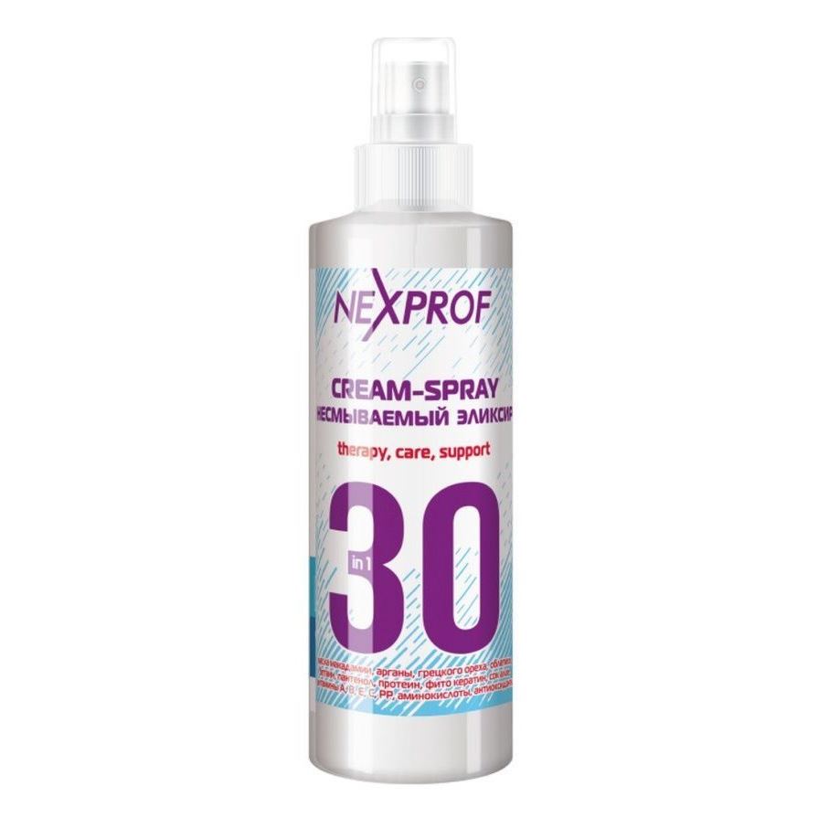 Nexprof (Nexxt Professional) Classic Care Cream-Spray Therapy, Care, Support 30 in one Несмываемый крем-спрей эликсир для волос  (спрей-сливки 10 масел)