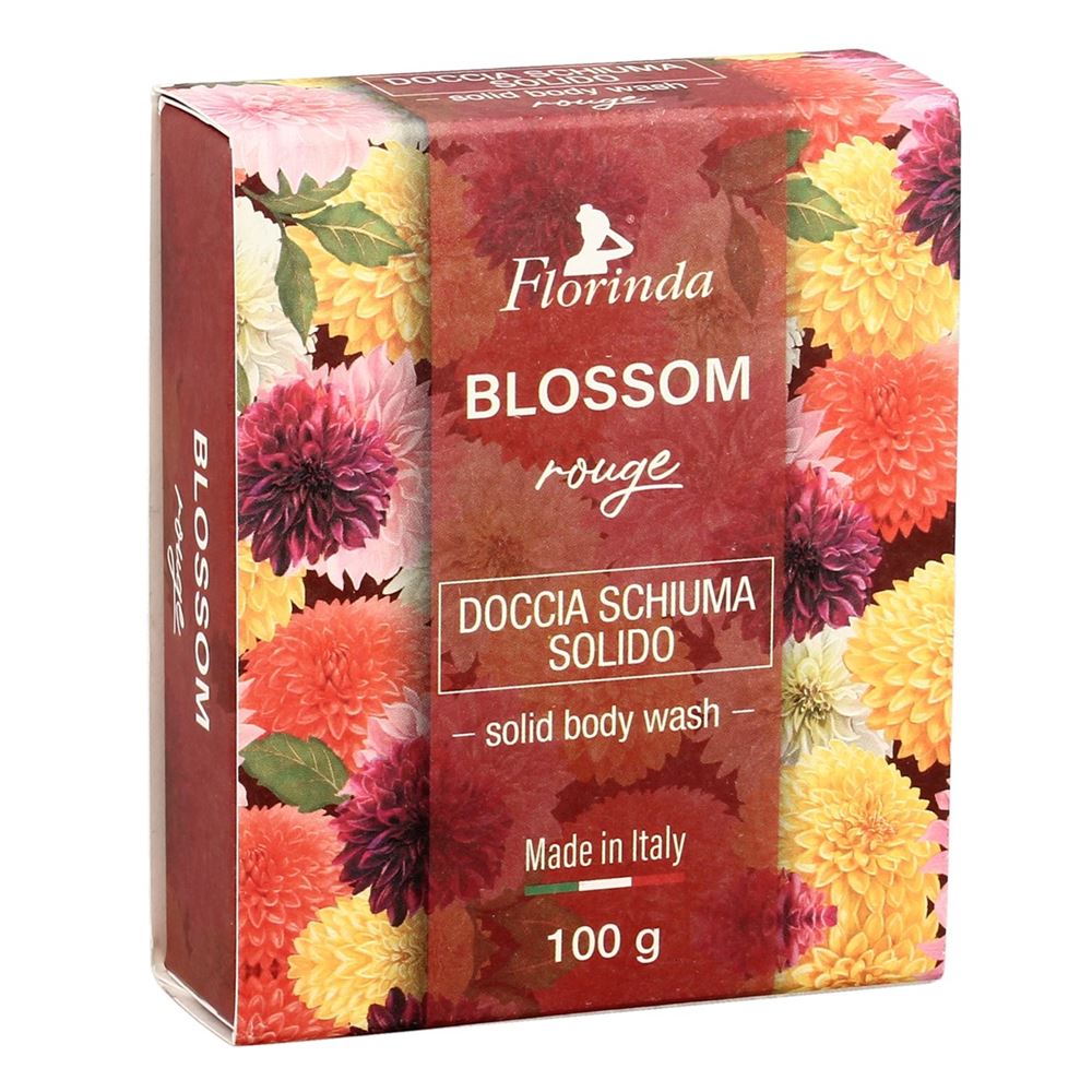 Florinda One Fragrance Collection Doccia Schiuma Solido "Blossom Rouge" - Lampone e Ribes  Твердый гель для душа Алые Цветы