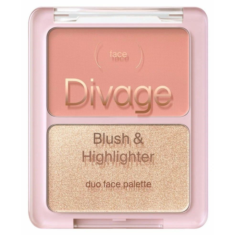 Divage Make Up Blush & Highlighter Duo Face Palette  Палетка для лица