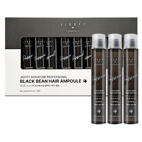 Jigott Skin Care Signature Professional Black Bean Hair Ampoule  Сыворотка для волос с экстрактом чёрной фасоли 