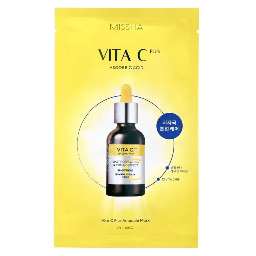 Missha Face Care Vita C Plus Ampoule Mask Маска для лица с витамином С «Коррекция пигментации»