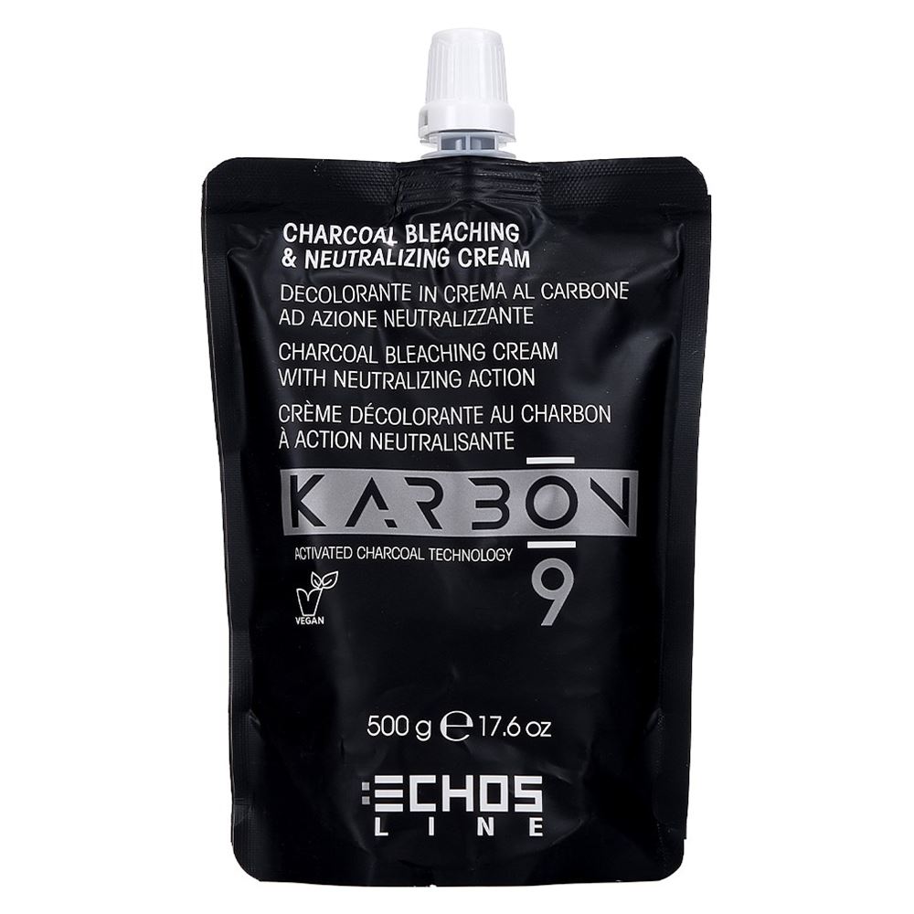 Echos Line Karbon 9 Charcoal Bleaching Cream With Neutralizing Action Осветляющий и нейтрализующий крем с древесным углём 