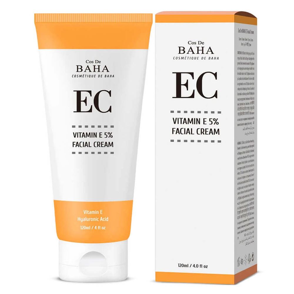 Cos De Baha Cream Vitamin E Facial Cream EC Увлажняющий и питательный гель-крем для лица с витамином Е и гиалуроновой кислотой