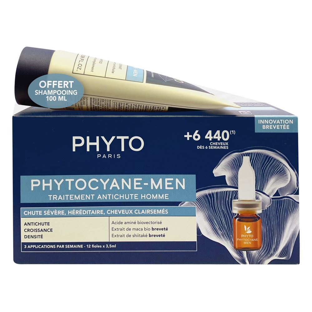 Phyto Наборы Phytocyane-Men Набор Фитоциан-Мэн: сыворотка против выпадения волос для мужчин, шампунь
