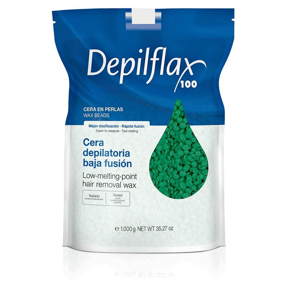 Depilflax Waxes Hair Removal Wax Beads Green 3АВ  Воск горячий в гранулах Зеленый, пластичность 3AB