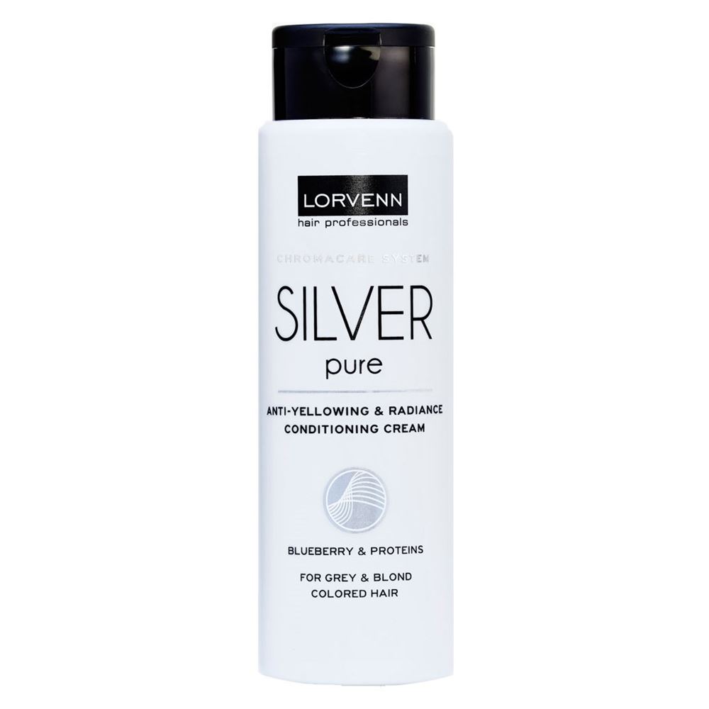 Lorvenn Hair Professionals Silver Pure Silver Pure Anty-Yellowing & Radiance Conditioning Cream Нейтрализующий крем-кондиционер для седых, блондинистых, окрашенных или осветленных волос