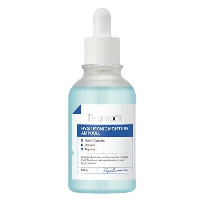 Deoproce Natural Skin Hyaluronic Moisture Ampoule Увлажняющая сыворотка для лица с гиалуроновой кислотой.