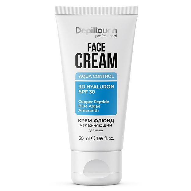 Depiltouch Уход за кожей  Face Cream Aqua Control 3D Hyaluron SPF 30 Увлажняющий крем-флюид для нормальной и комбинированной кожи лица