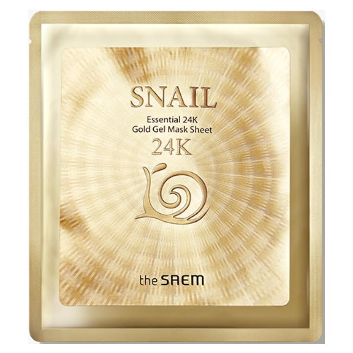 The Saem Snail Snail Essential 24K Gold Gel Mask Sheet Маска гидрогелевая