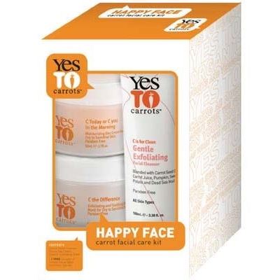 Yes To Carrots для лица Happy Face. Carrot Facial Care Kit Набор Yes To Carrots "Скажи Да cчастью".