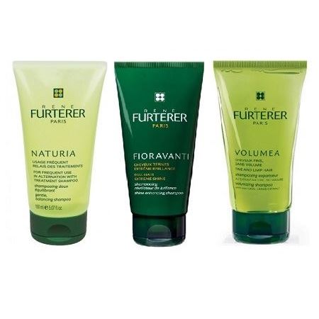 Rene Furterer Kits Travel 3 Shampooing Fioravanti + Volumea + Naturia Набор для путешествий Блеск и Объем Rene Furterer Travel 3 шампуня