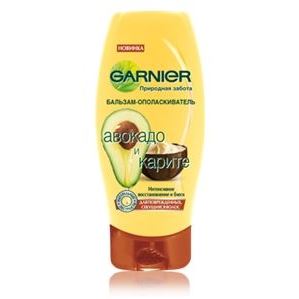 Garnier Природная Забота для волос Авокадо и Карите Бальзам-ополаскиватель Природная Забота Бальзам-ополаскиватель для восстановления и блеска поврежденных, секущихся волос