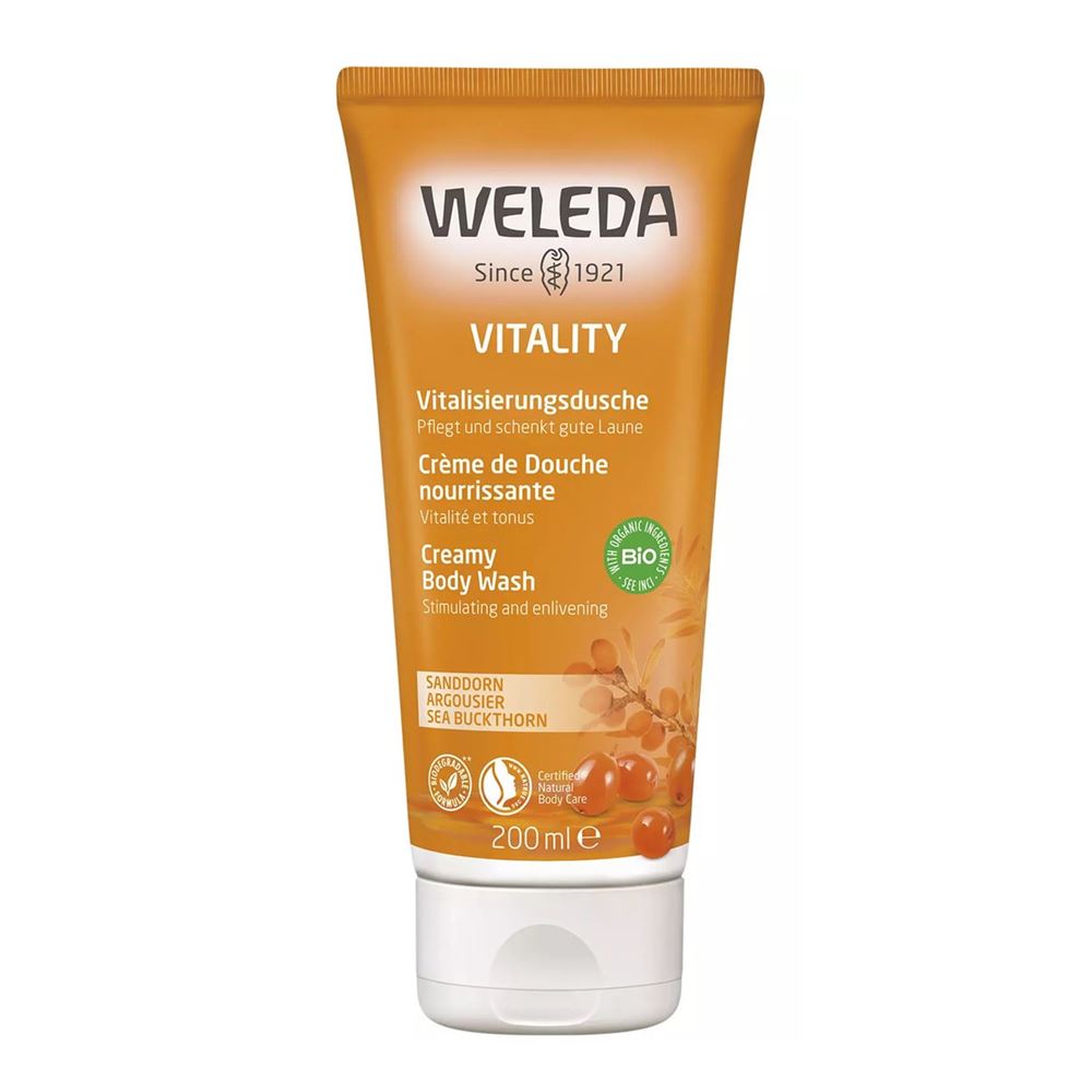 Weleda Средства для душа и ванны Гель для душа Облепиховый Тонизирующий Веледа Тонизирующий гель для душа с облепихой