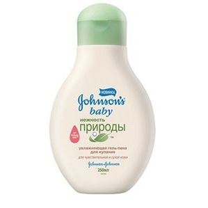 Johnson & Johnson Купаем малыша Нежность Природы Гель-пена Нежность Природы Увлажняющая гель-пена для купания для чувствительной и сухой кожи
