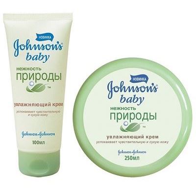 Johnson & Johnson Ухаживаем за кожей малыша Нежность Природы Крем увлажняющий Нежность Природы Увлажняющий крем для чувствительной и сухой кожи