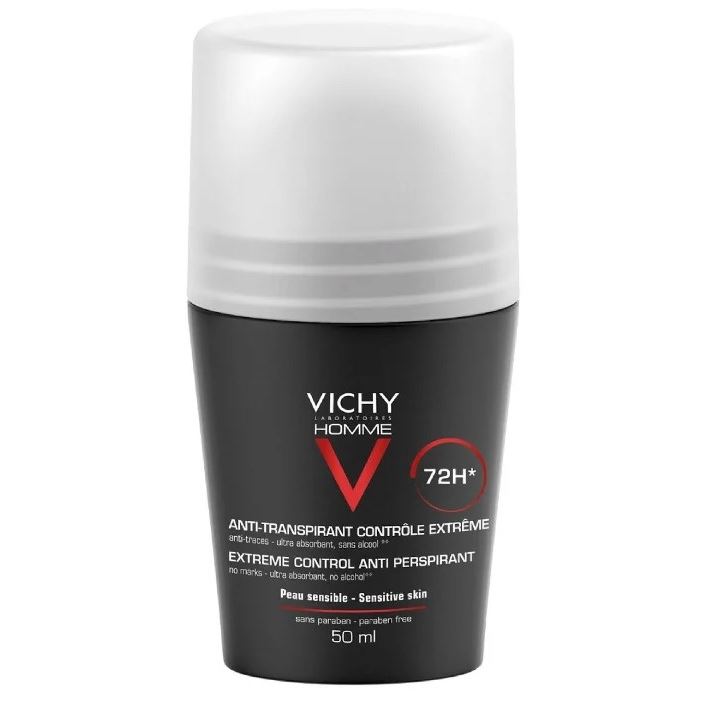 VICHY Homme Дезодорант- шарик 72 ч. регулирующий избыточное потоотделение Дезодорант-антиперспирант 72 часа против избыточного потоотделения