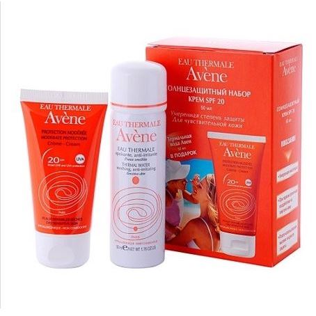 Avene Sun Care Набор SPF 20 Солнцезащитный набор для чувствительной кожи