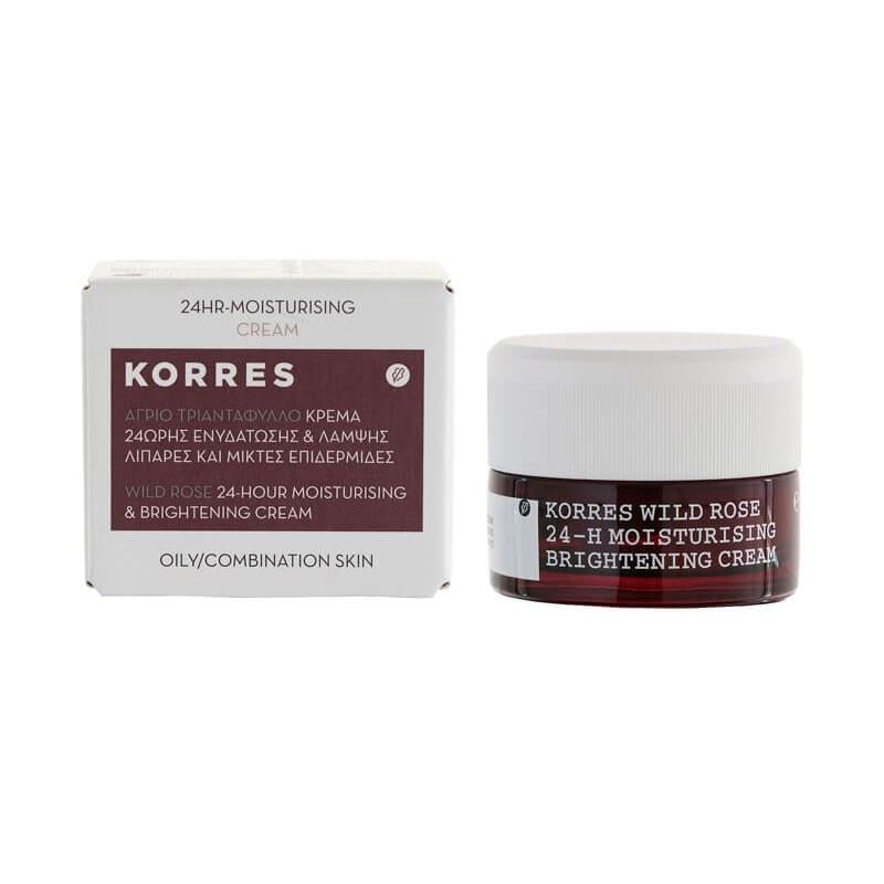 Korres Anti-Ageing Wild Rose 24-Hour Moisturizing Brightening Cream Oily/Combination Skin Увлажняющий крем 24 часа с дикой розой для жирной и комбинированной кожи