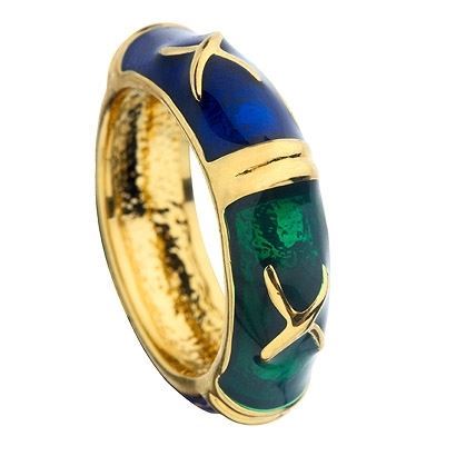 Charmelle Кольца Кольцо RG 0498 Кольцо золото зеленая и синяя эмаль