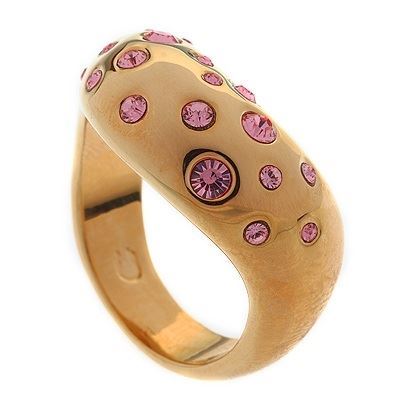 Charmelle Кольца Кольцо RG 1635 Кольцо золото с розовыми кристаллами Swarovski