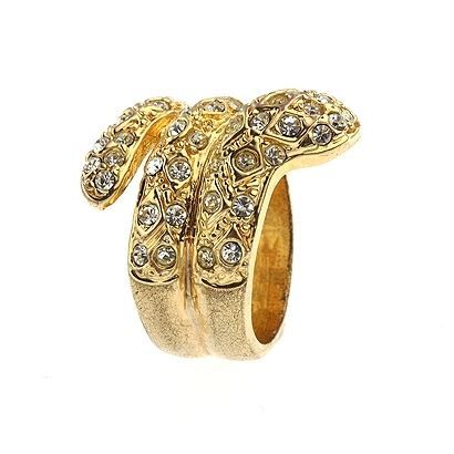Charmelle Кольца Кольцо RG 2242 Кольцо золото Змейка с кристаллами Swarovski